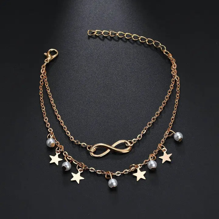 Star Mobius Layered Anklet
