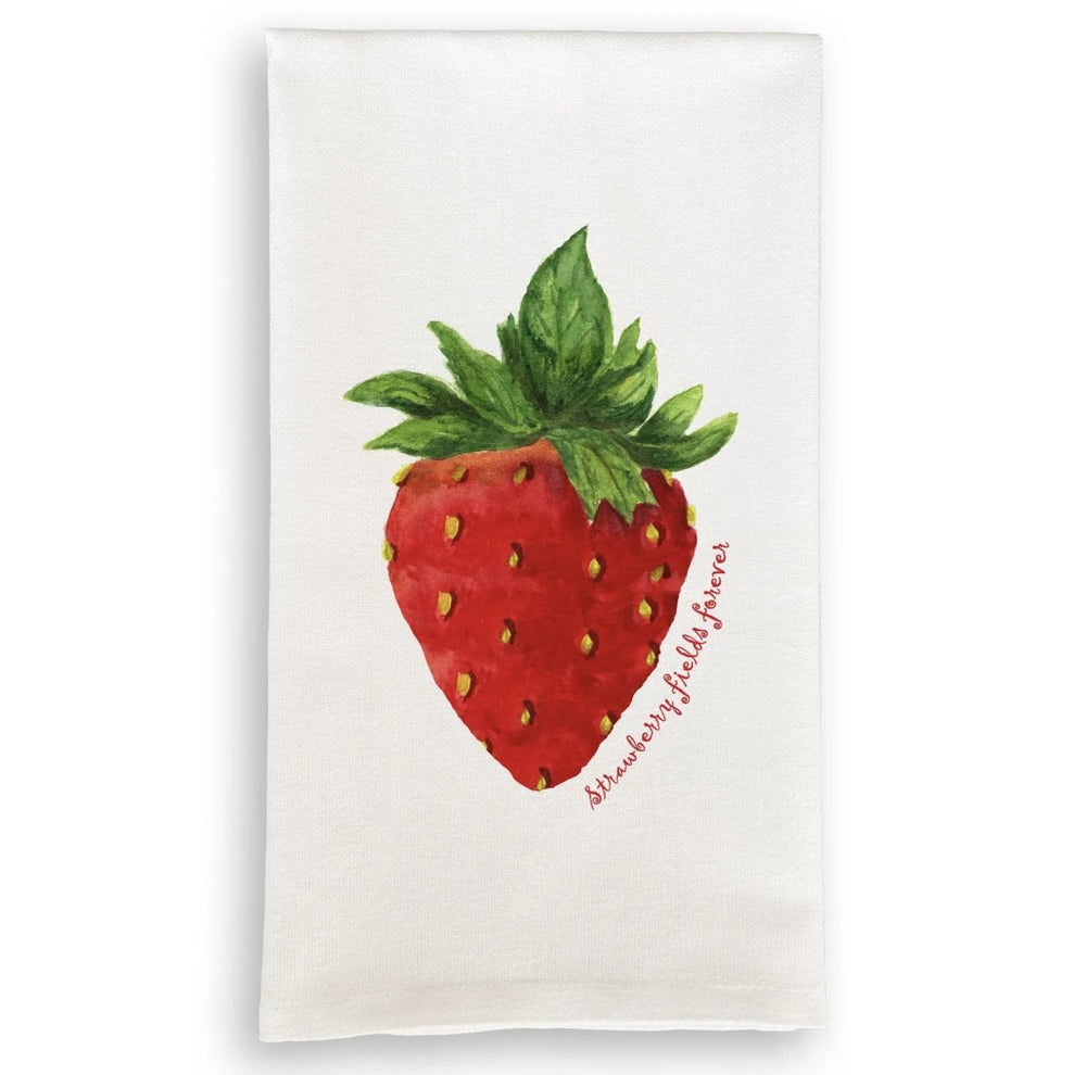Strawberry W/Quote Kitchen Towel