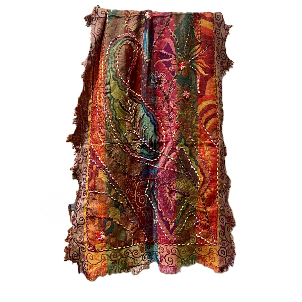 Red Kashmir Patterned Scarf