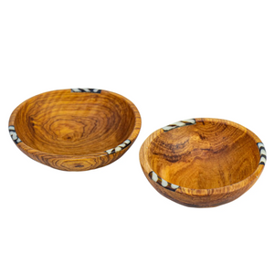 
            
                Load image into Gallery viewer, Petite Olive Wood Bowl Bone Inlay Accent
            
        