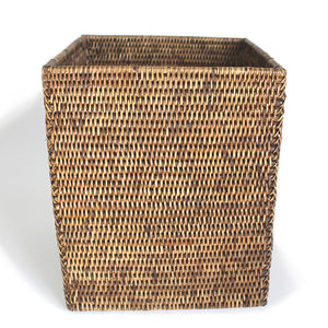 Square Waste Basket - Antique Brown - Blue Rooster Trading