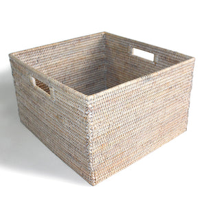 Classic Storage Basket w/ Cut Out Handles 15 x 14 x 9"H