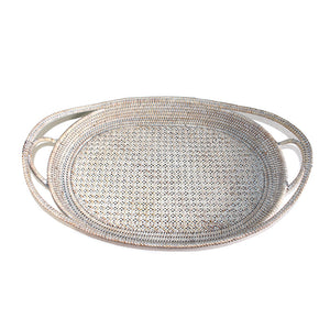 Oval Christmas Tray with Open Handles