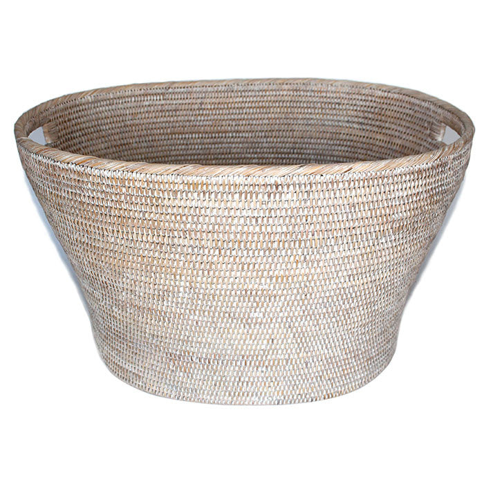 Oval Family Basket - White Wash - Blue Rooster Trading