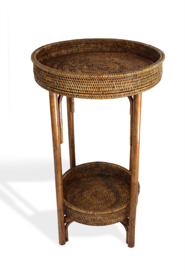 Table Stack Round - Antique Brown - Blue Rooster Trading