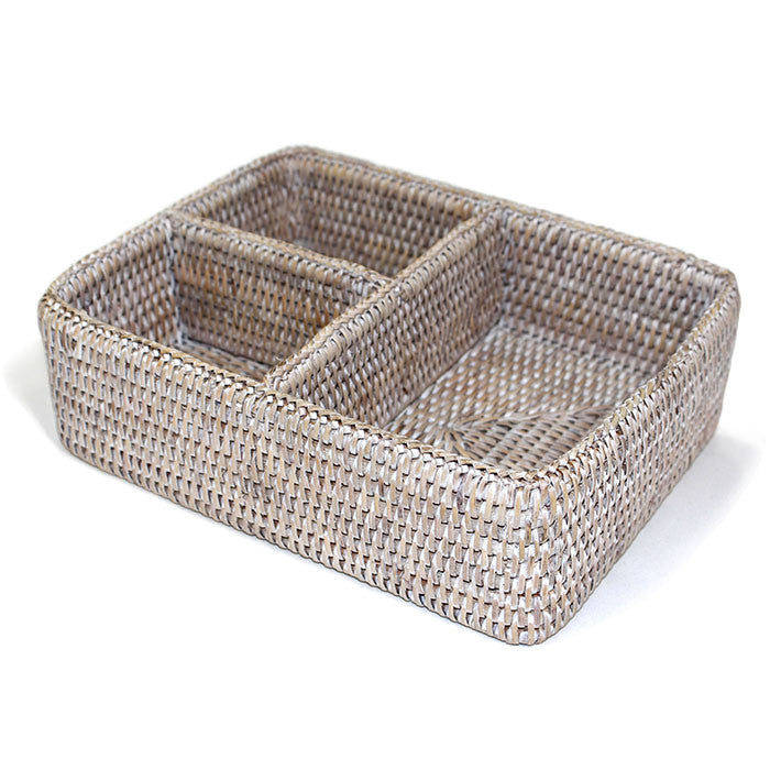 Three Section Tray - White Wash