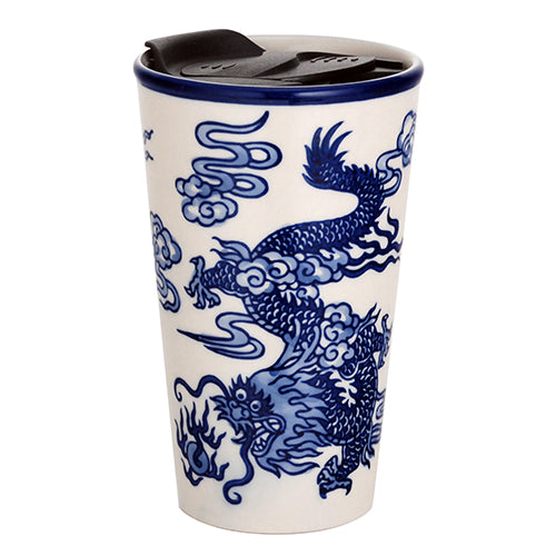 Dragon Double Wall Ceramic Travel Mug