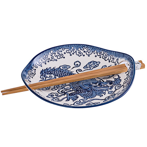 Dragon Sushi Plate W/Chopsticks