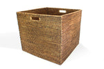 Square Laundry Basket - Antique Brown