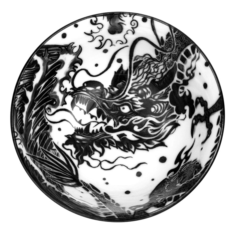
            
                Load image into Gallery viewer, Dragon Black White Bowl
            
        