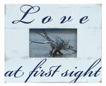 Frame "LOVE AT FIRST SIGHT" 10x8" - Rustic White