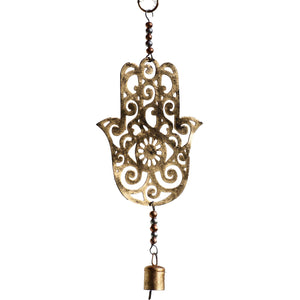 
            
                Load image into Gallery viewer, Hamsa Metal Chime
            
        