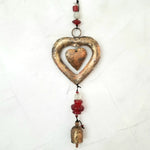 Double The Love Heart Metal Chime