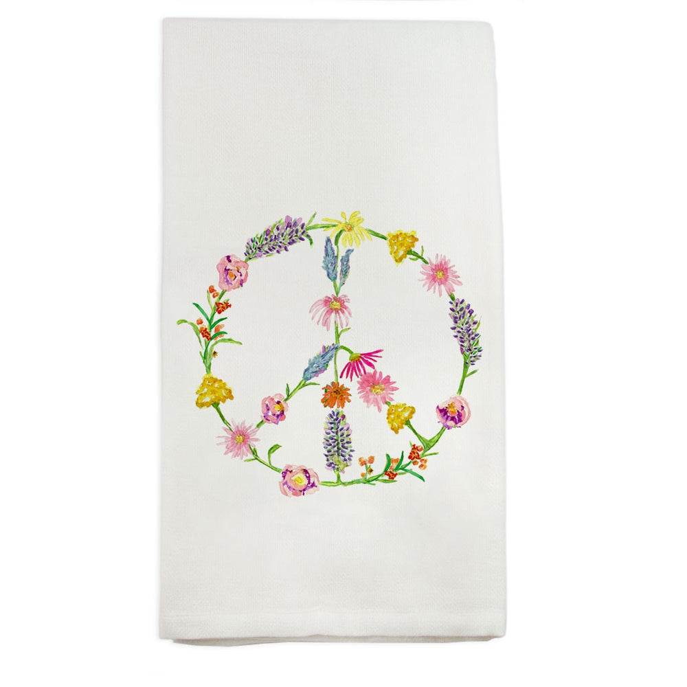 Peace Flower Kitchen Towel