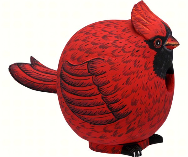 
            
                Load image into Gallery viewer, Cardinal Gourd Bird House
            
        