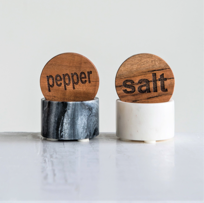 
            
                Load image into Gallery viewer, Salt and Pepper Set Wood Lid
            
        