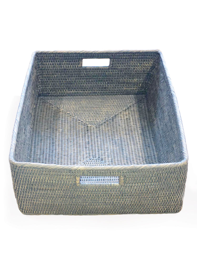 
            
                Load image into Gallery viewer, Rectangular Family Basket 23x17x8&amp;quot;H - White Wash
            
        